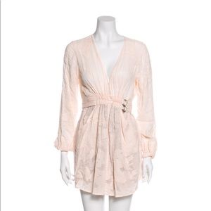 ALC A.L.C. lace pattern mini dress pink
